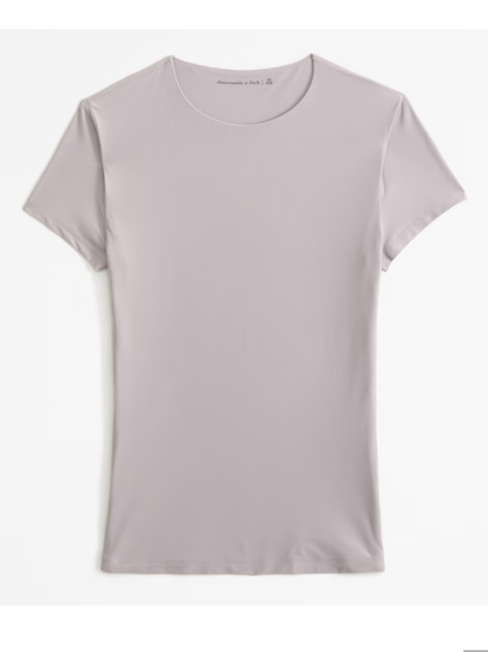Abercrombie & Fitch Soft Matte Seamless Tuckable Baby Tee size S, gray - Picture 1 of 4